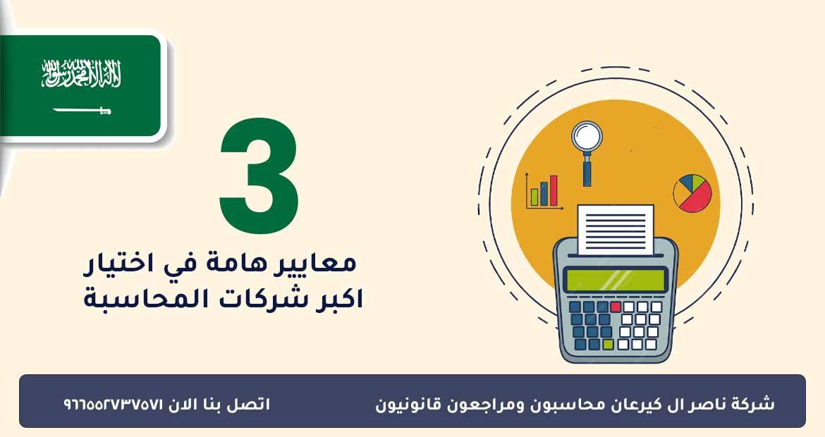 3 عناصر رئيسية تحدد اكبر شركات المحاسبة في السعودية 1 معايير هامة لاختيار اكبر شركات المحاسبة